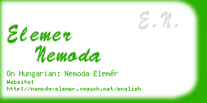 elemer nemoda business card